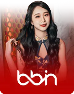 Female live dealer in traditional-style dress at BBIN casino table