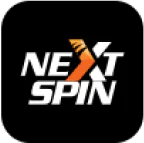 Nextspin logo with bold white text and orange "X" on a black background