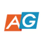 Asia Gaming (AG) logo with white "A" on an orange block and "G" on a blue block