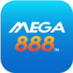 MEGA888 logo in bold gradient colors representing an online provider casino brand
