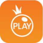 Pragmatic Play logo with stylized orange gradient background and crown-topped circle