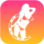 Sexy Baccarat logo with a silhouette of a woman and casino chip on a pink-orange gradient background